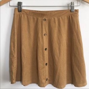 ✨[Full Tilt] suede button down skirt size 12-14